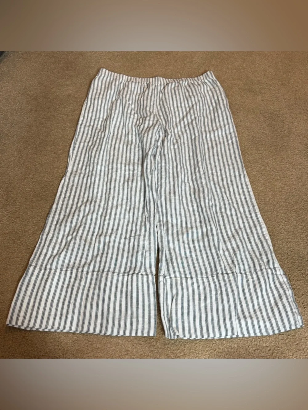Reformation Fernando Linen Pants Striped Size 1X Plus